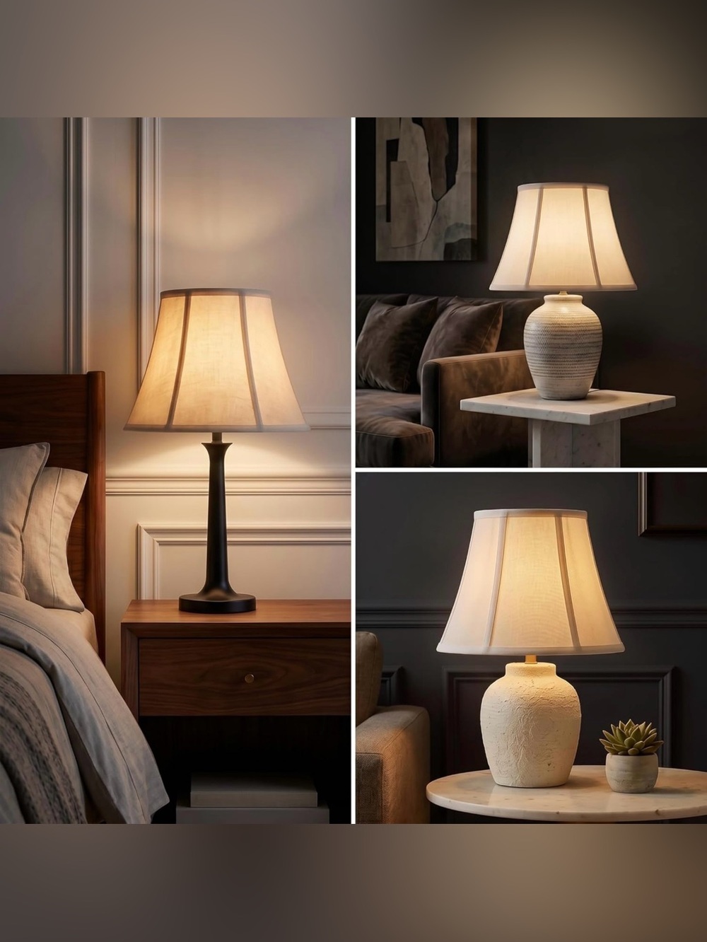 Doloota Bell White Lamp Shades Set of 2, New in Box - Picture 6 of 6